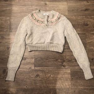 Urban Outfitters Gray Crop Sweater
